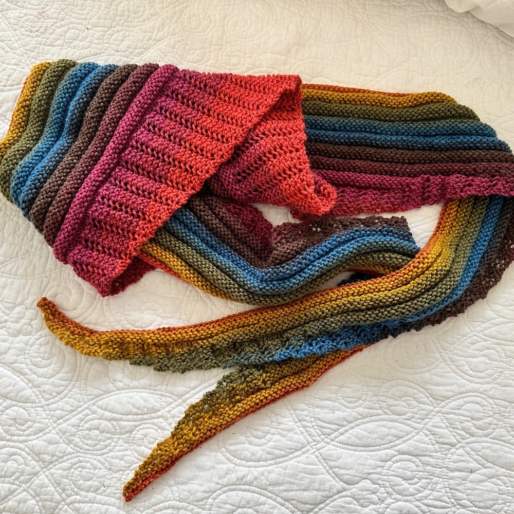 Hand Knit Shawlette/Scarf